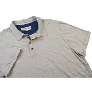 Carbon 2 Cobalt Polo‎ Short Sleeve Tan /Cream Casual Preppy Men's 2XL